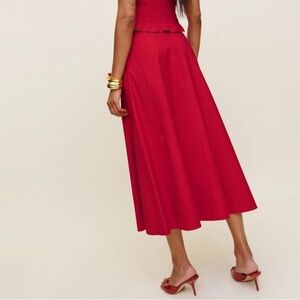 Reformation red skirt Reformation Laguna skirt ONLY in color lipstick red